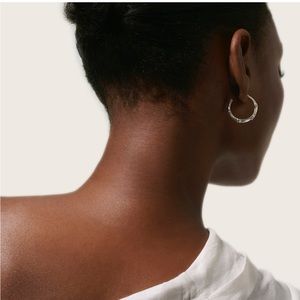 JOHN HARDY BAMBOO SMALL J HOOP EARRING